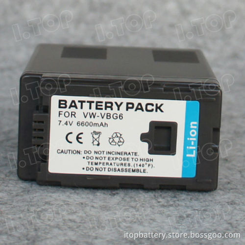 High Quality Replacement Camera Battery for Panasonic VW-VBG6 Battery, China Factory Price